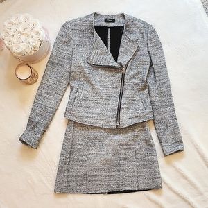*NWT* Theory Jacket and Skirt SET - Black / Ivory - P/XS/00